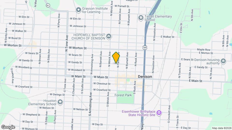 504 W Gandy St Map and Location Details