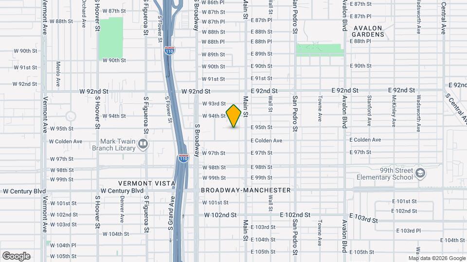 124 W 95th St, Unit 124 W. 95th St Map and Location Details