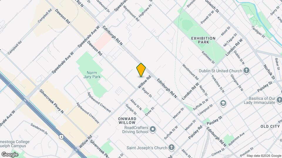 39 Dawson and 15 Willow Road Map and Location Details