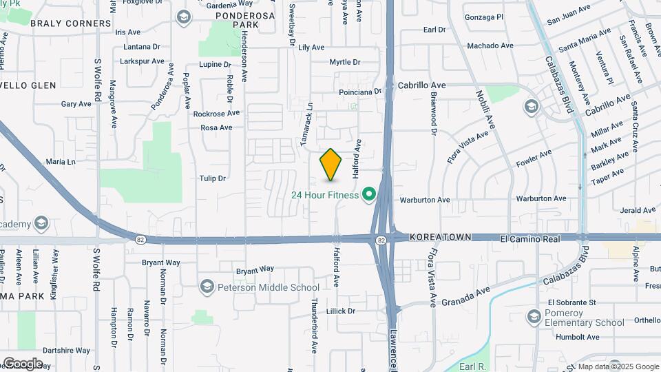 1730 Halford Ave Map and Location Details