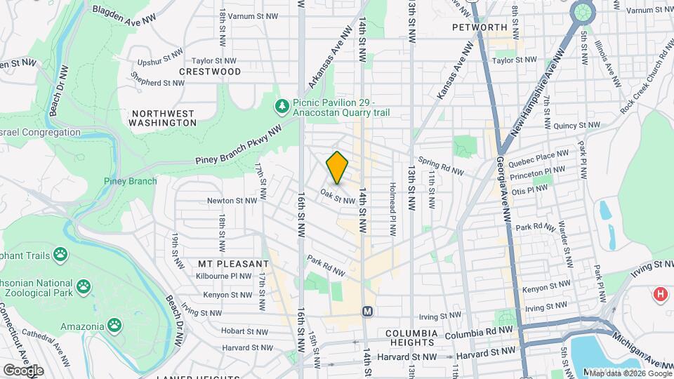 1450 Ogden St NW Map and Location Details