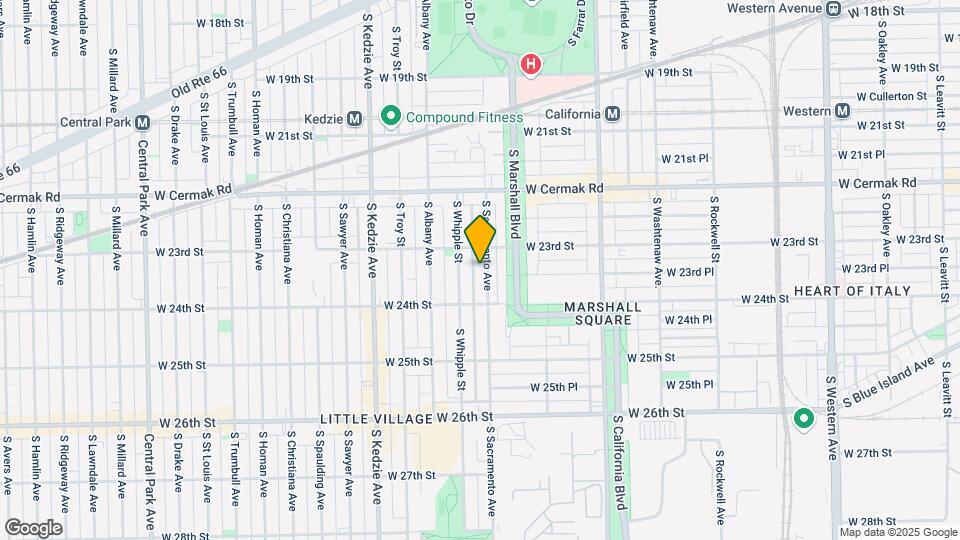 2320-2324 S Sacramento Ave Mapa y Detalles de la Ubicación