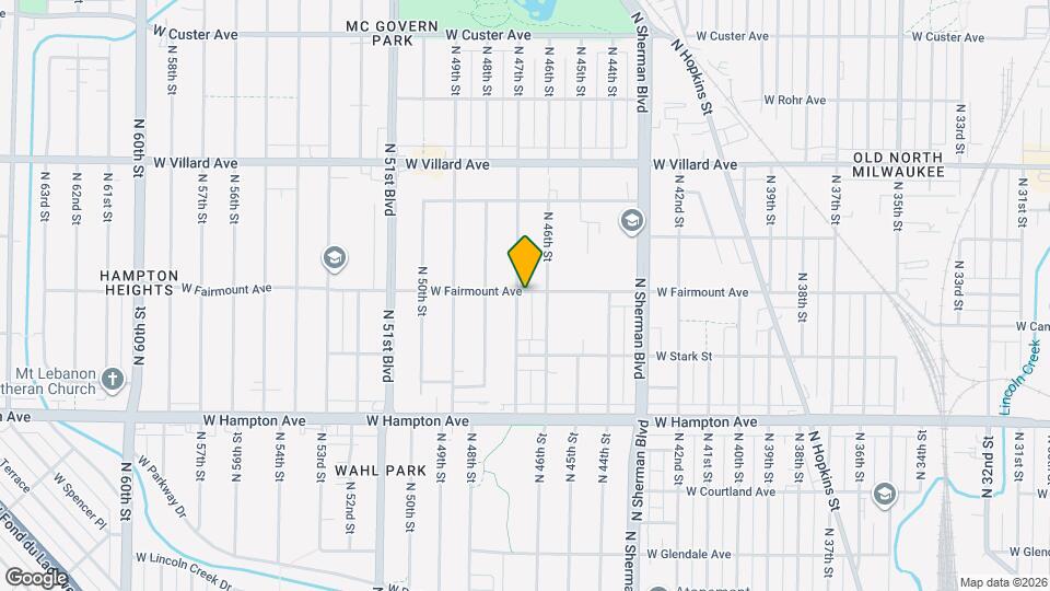 4976 N 47th St, Unit Duplex Mapa y Detalles de la Ubicación