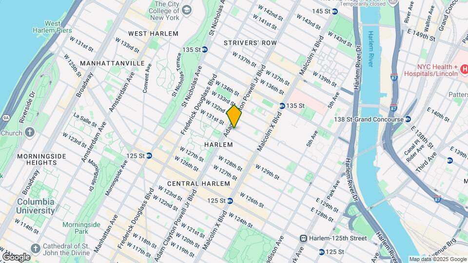 156 W 131st St Mapa y Detalles de la Ubicación
