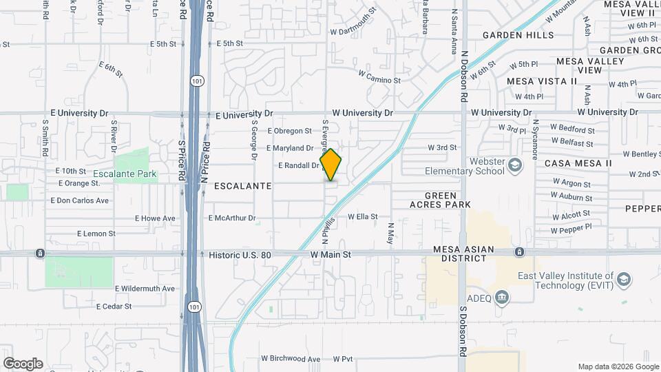 2606 E Orange St. Map and Location Details