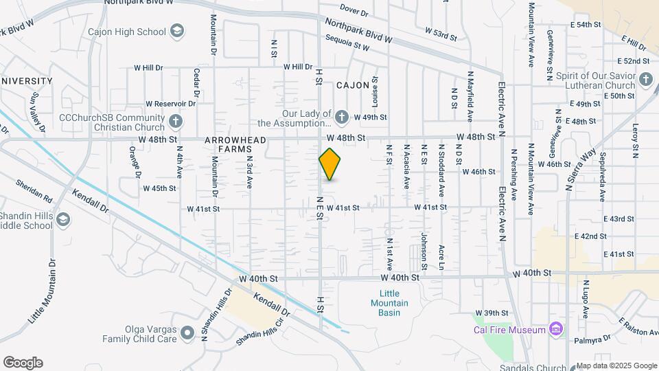 4135 N E St Map and Location Details
