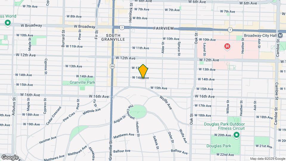 1330 W 14th Ave Map and Location Details