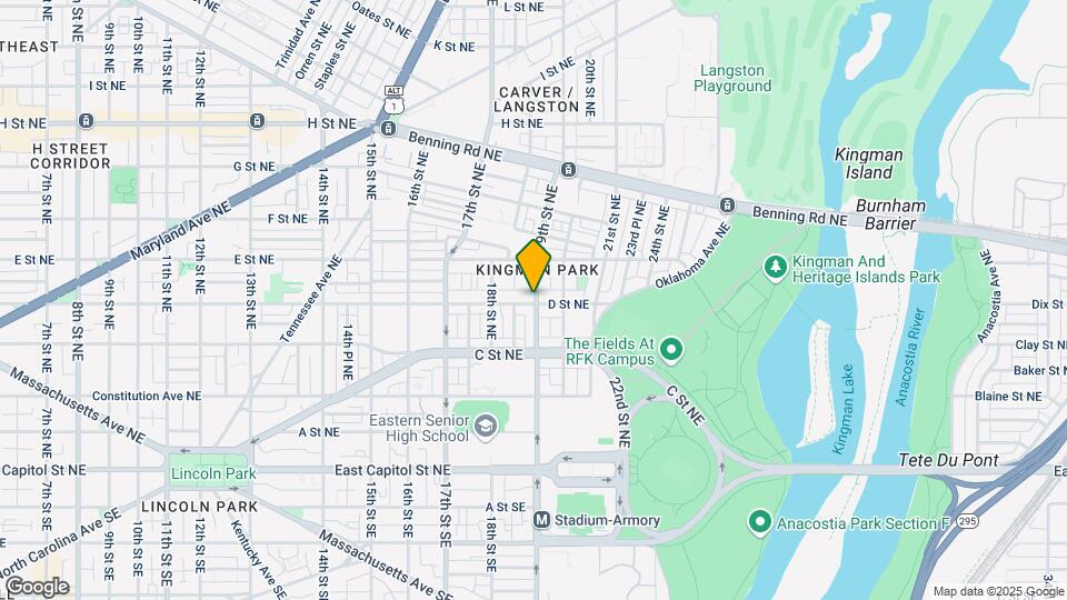 1848 D St NE, Unit 1 Map and Location Details