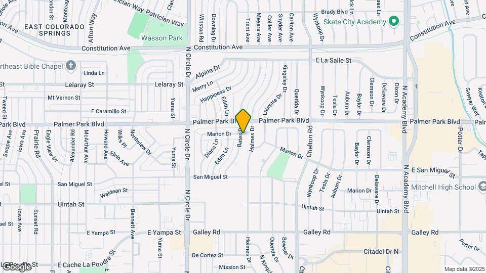1405 Bates Dr Map and Location Details