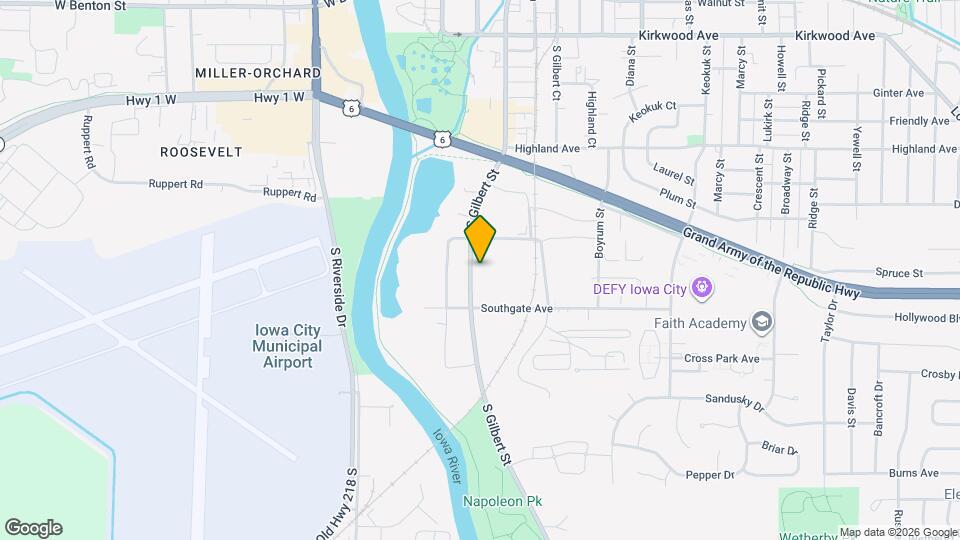 1840 S Gilbert St Map and Location Details