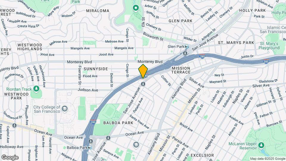 1780 San Jose Ave Map and Location Details