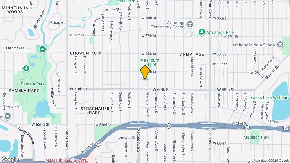 5932 Washburn Ave S Map and Location Details