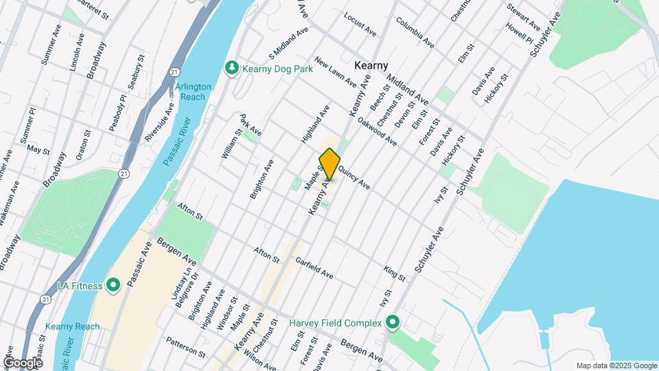 416 Kearny Ave Map and Location Details