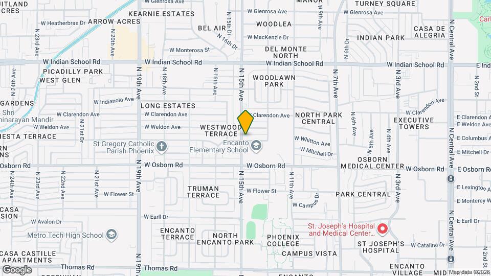 3601 N 15th Ave Map and Location Details