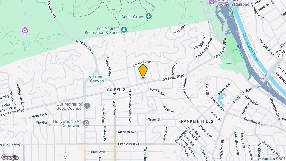 4201 Los Feliz Blvd Map and Location Details