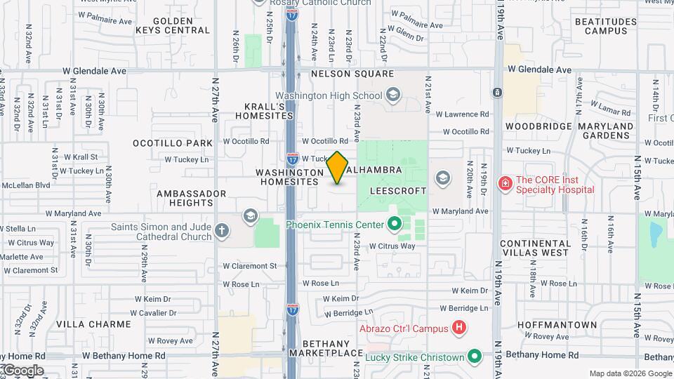 2338 W Sierra Vista Dr Mapa y Detalles de la Ubicación