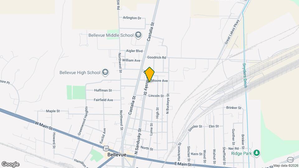 628 N Sandusky St Mapa y Detalles de la Ubicación