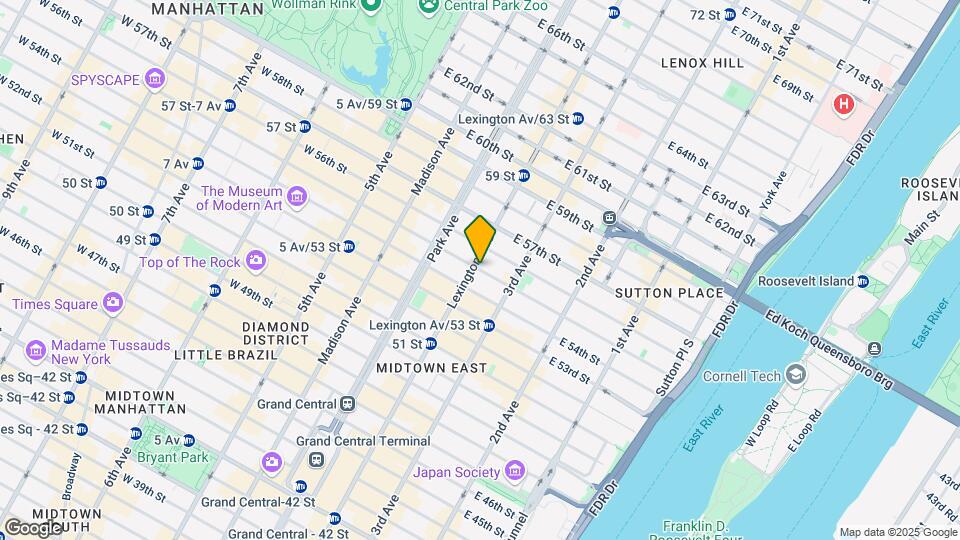 140 E 56th St Mapa y Detalles de la Ubicación