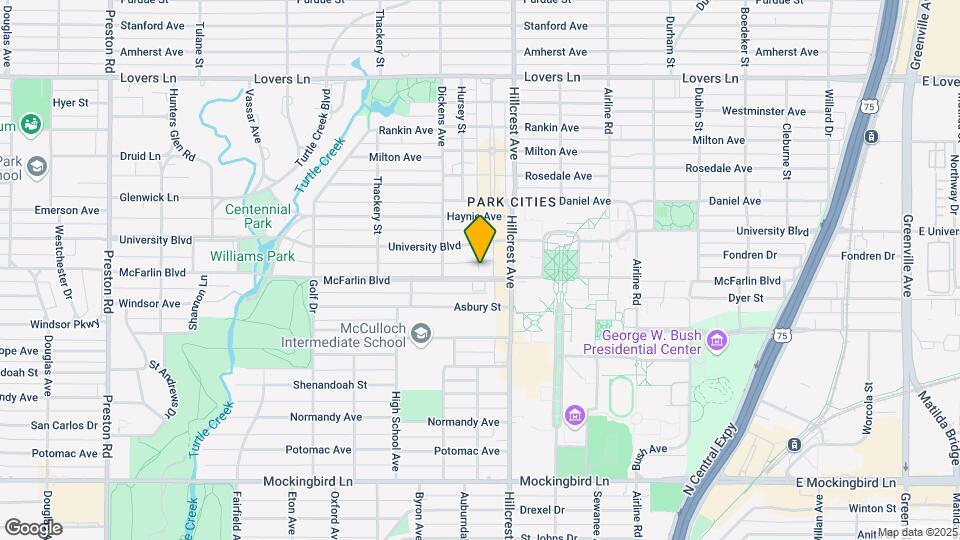 3418 McFarlin Blvd Mapa y Detalles de la Ubicación