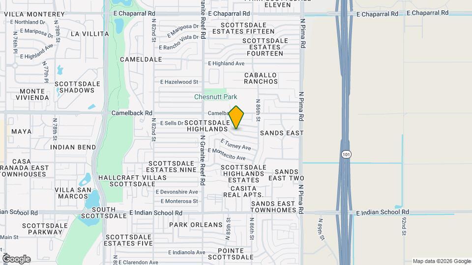 8520 E Roma Ave Map and Location Details