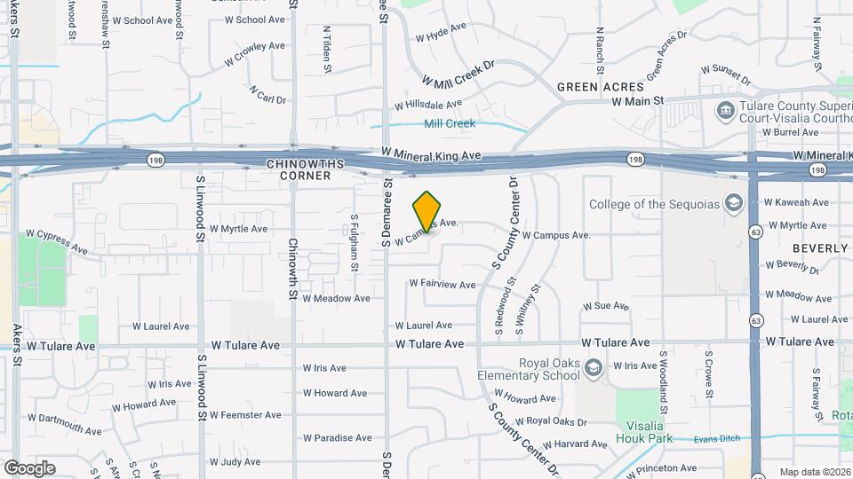 3523 W Campus Ave. Mapa y Detalles de la Ubicación