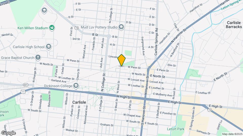 225 N West St Map and Location Details