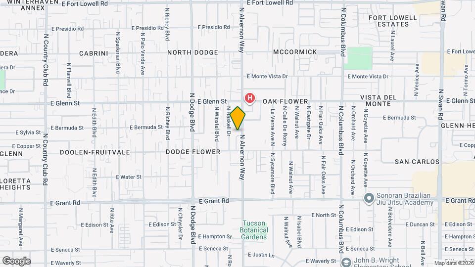 2643 N Alvernon Way Map and Location Details