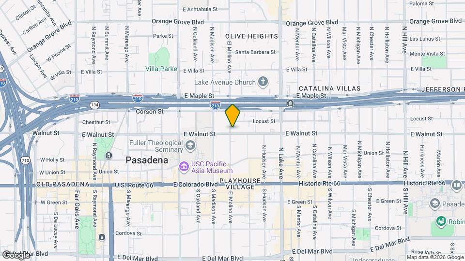 218 N El Molino Ave Map and Location Details