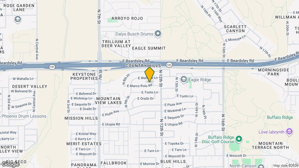 1014 E Marco Polo Rd Map and Location Details