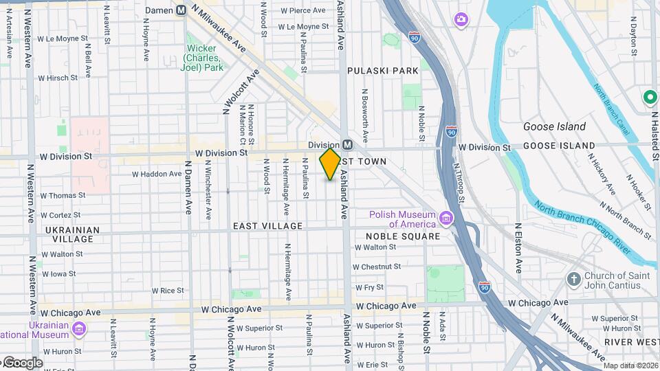 1069 N Marshfield Ave Map and Location Details