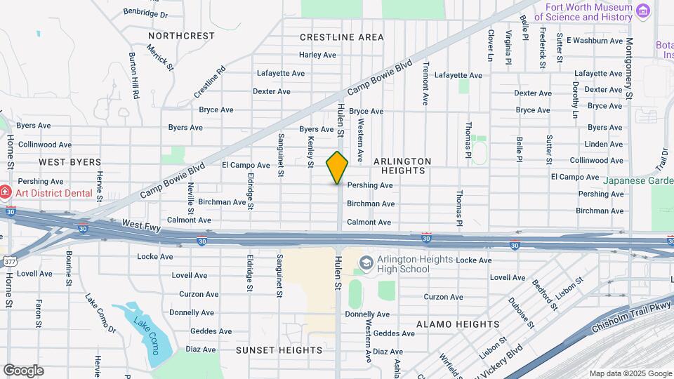 4601 Pershing Ave Map and Location Details
