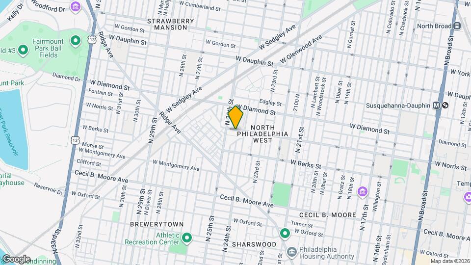 2418 W Norris St Map and Location Details