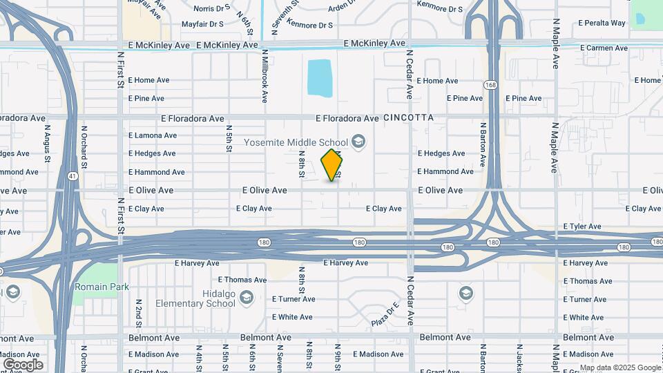 3869 E Olive Ave Mapa y Detalles de la Ubicación