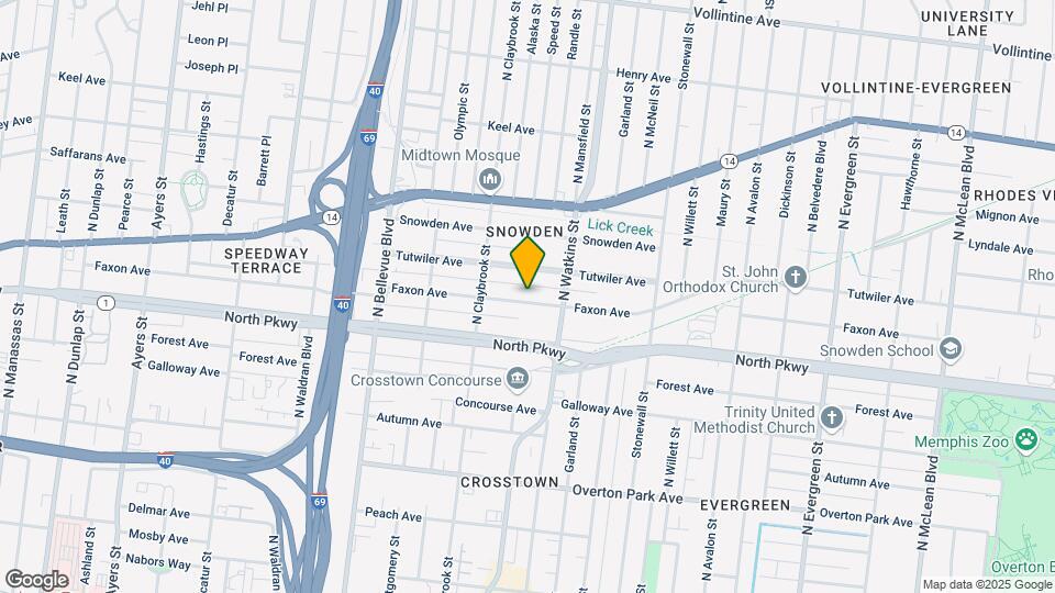 1352 Faxon Ave Map and Location Details