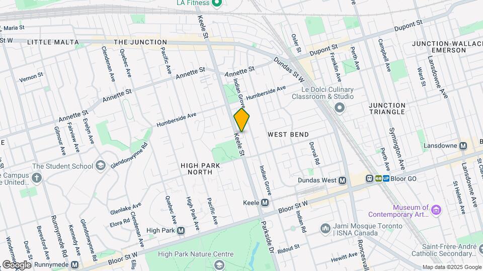 201 Keele St Map and Location Details