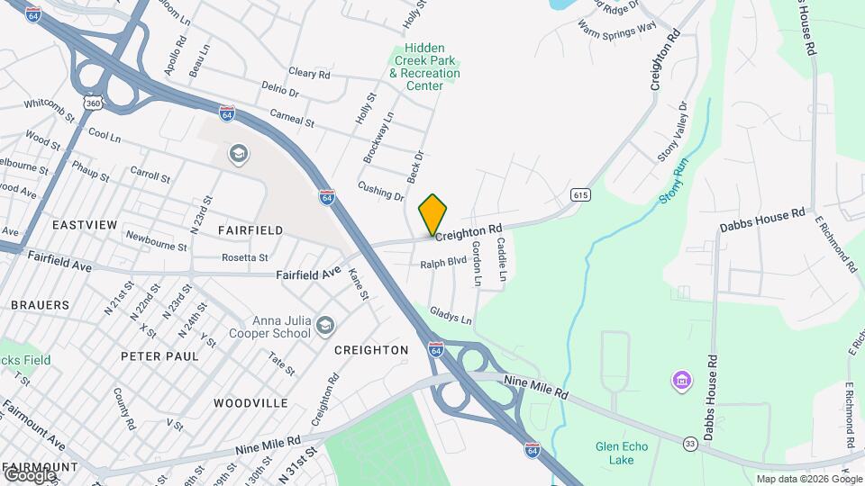 2907 Creighton Rd Map and Location Details