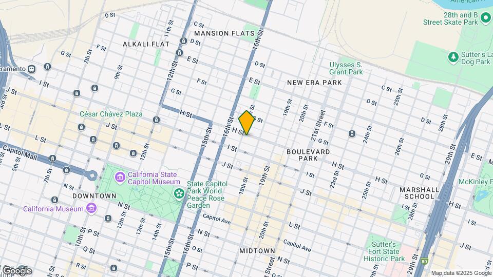 1706 H St Map and Location Details