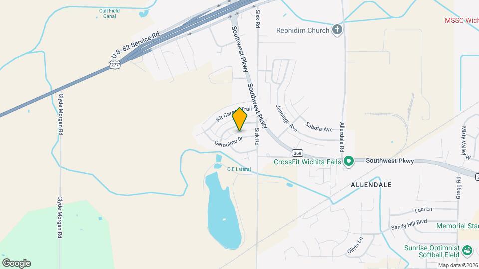 6709 Geronimo Dr Map and Location Details