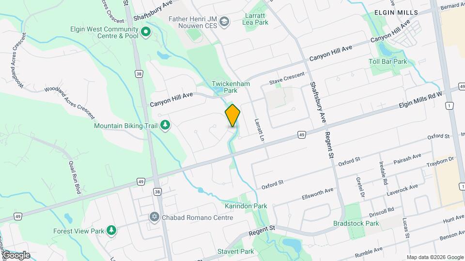 43 Topham Crescent Map and Location Details