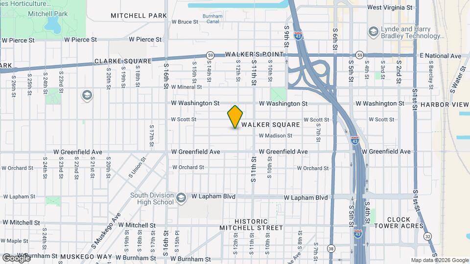 1231 S 12th St, Unit 1231 S 12th St (Lower) Map and Location Details