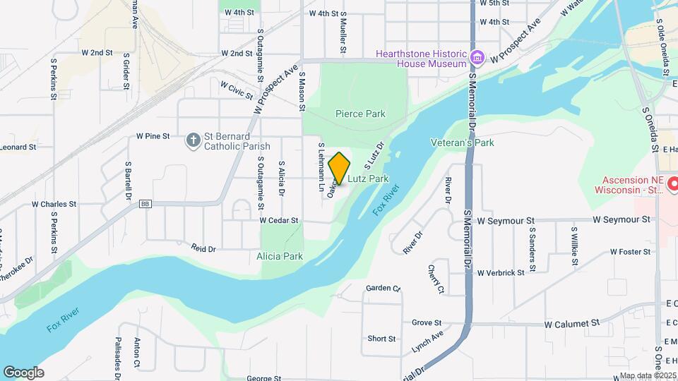 1500 Oakcrest Ct Map and Location Details