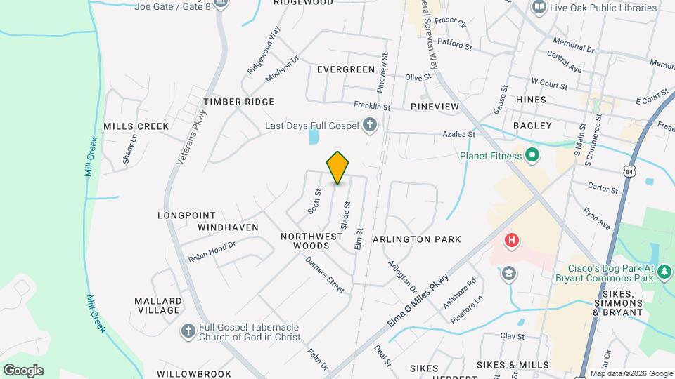 624 Oak St Map and Location Details