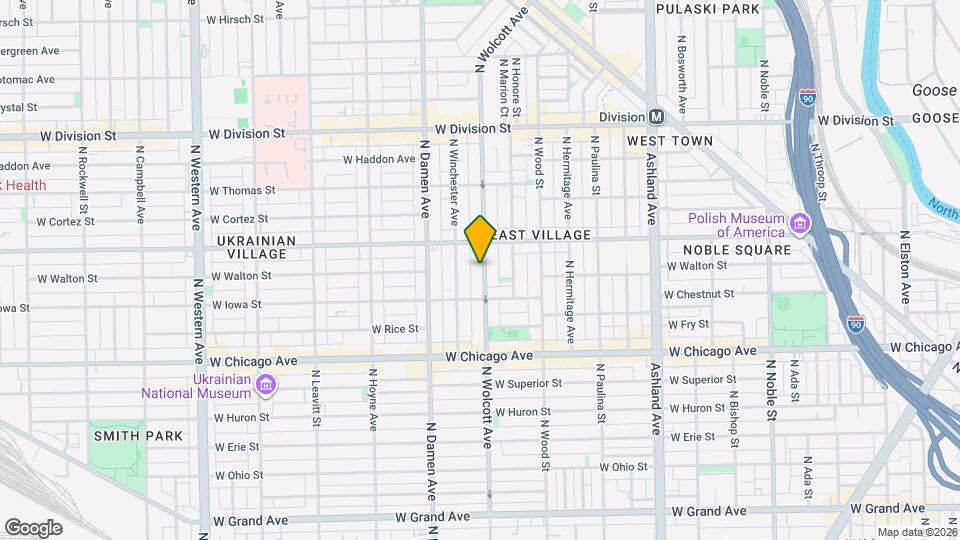 930 N Wolcott Ave Map and Location Details