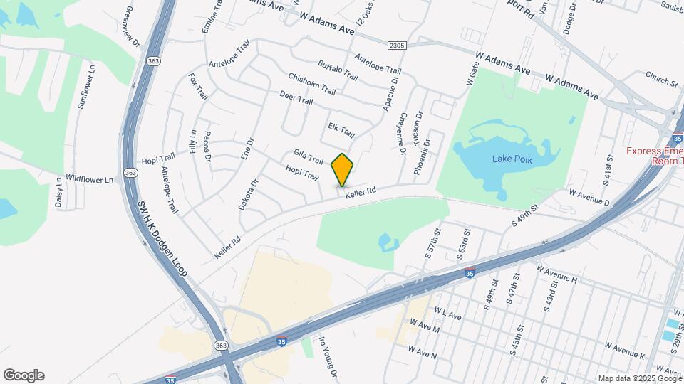 805 Apache Dr Map and Location Details