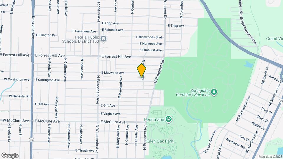 1127 E Corrington Ave Mapa y Detalles de la Ubicación