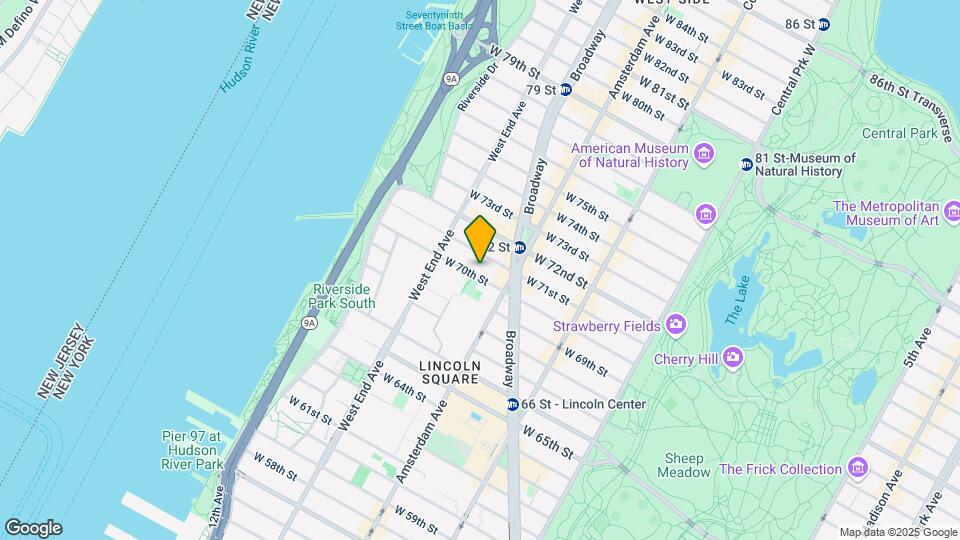 225 W 70th St Mapa y Detalles de la Ubicación