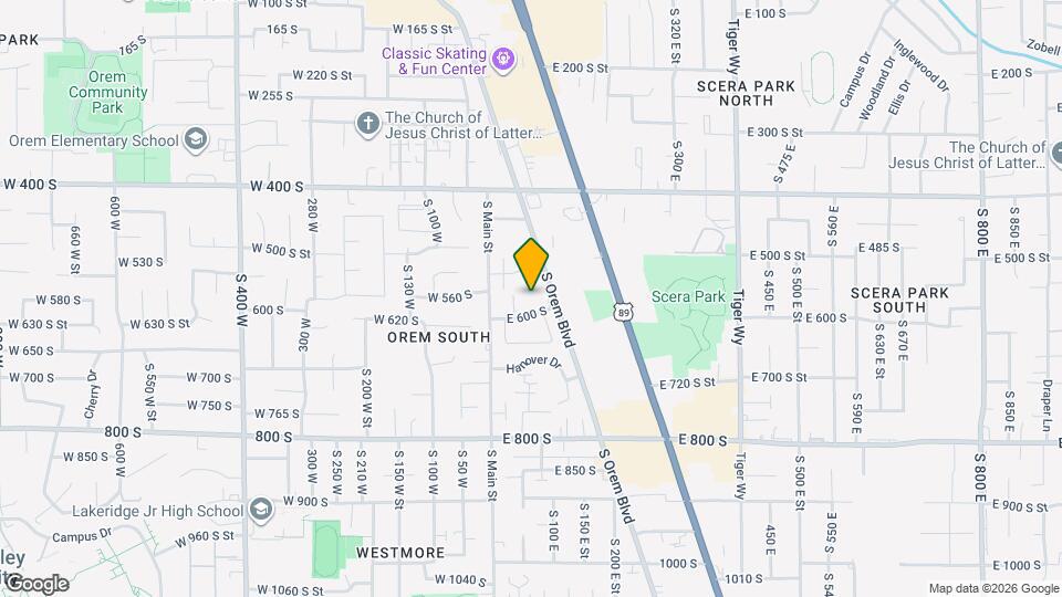 91 E 600 S, Unit 89 Map and Location Details