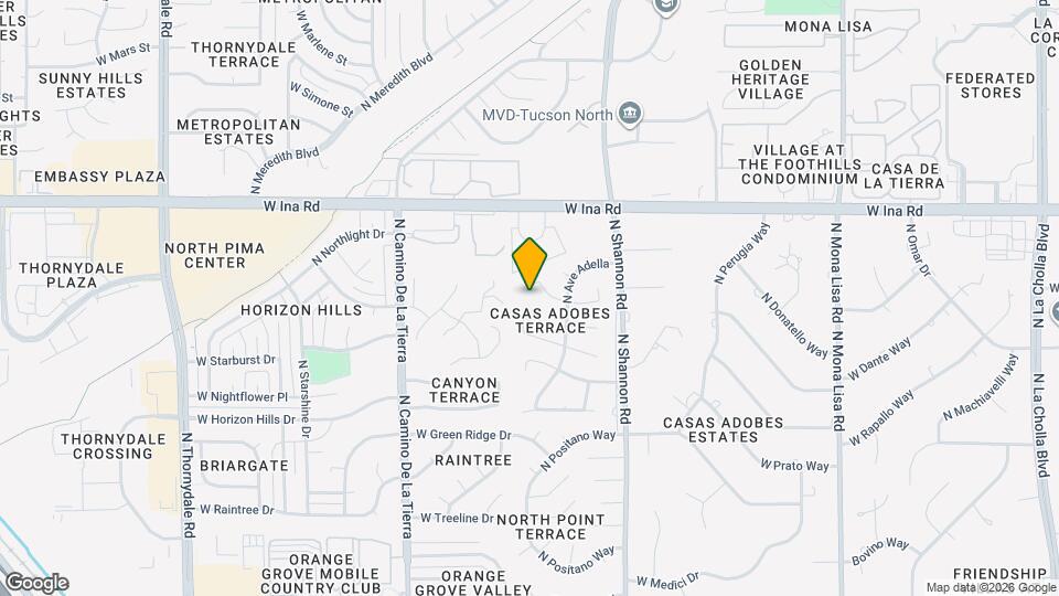 3073 W Placita Montessa Map and Location Details