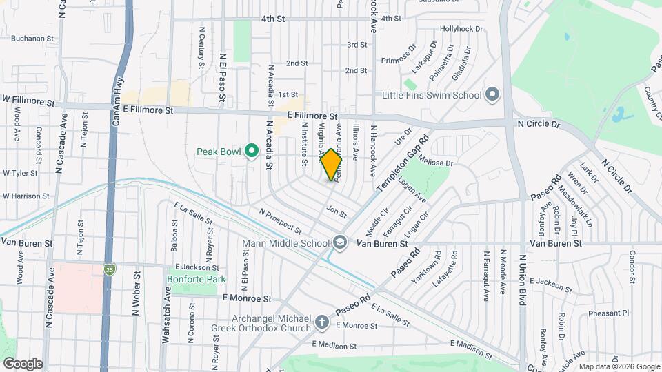 2802 Pennsylvania Ave Map and Location Details