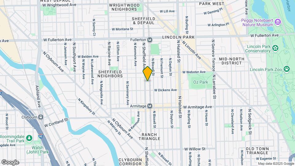 2123 N Sheffield Ave Map and Location Details